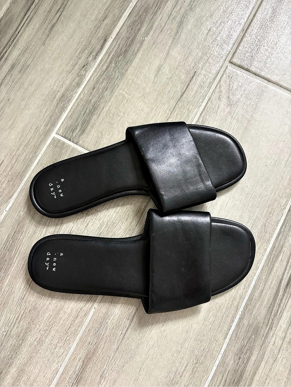 A New Day Nina Slide Sandals Black